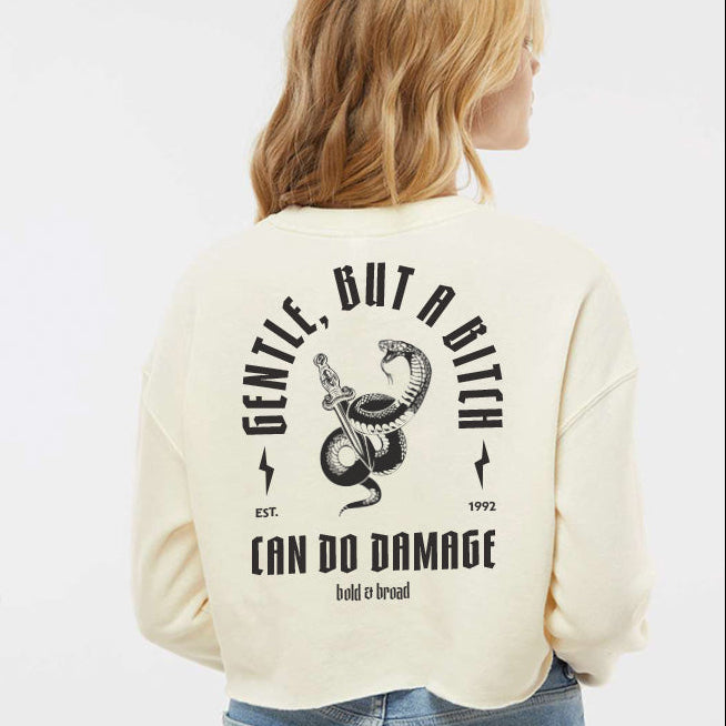 Do Damage Cropped Crewneck