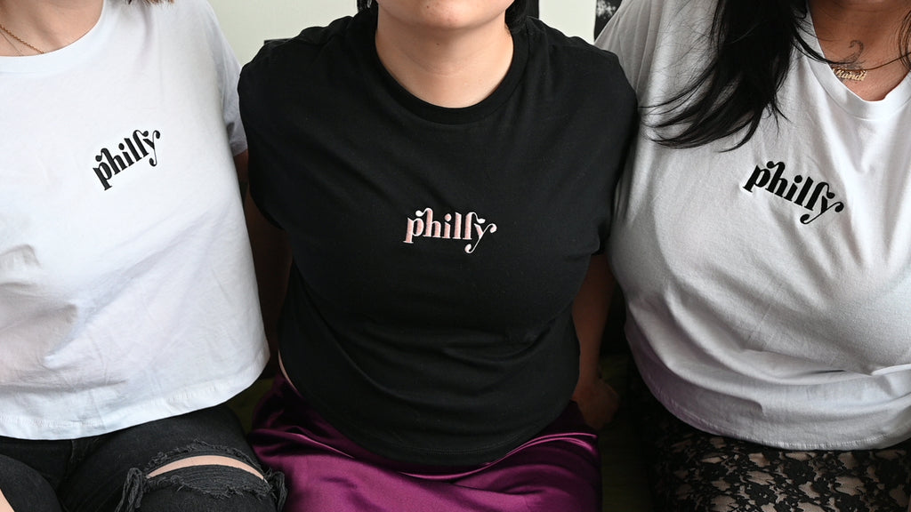 Embroidered Black Cropped Top